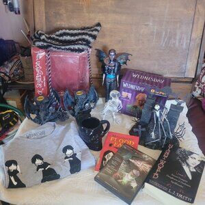 Goth Lot Jack Skellington & Wednesday Addams READ